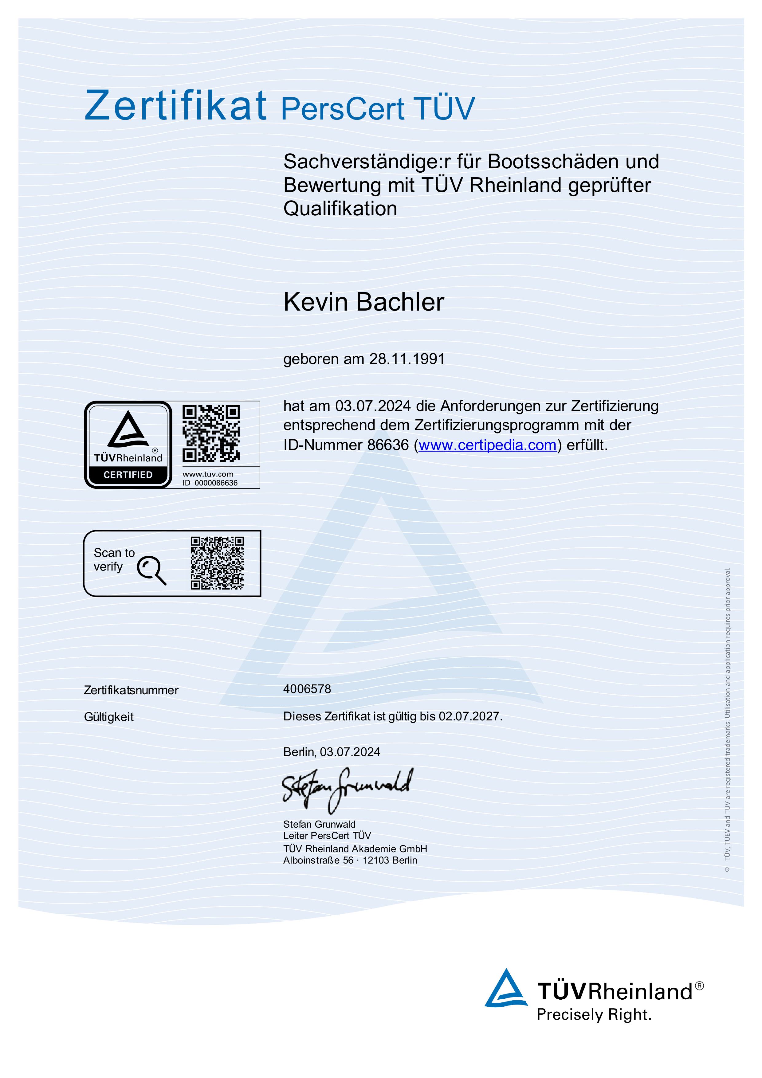 Personal Certificate
